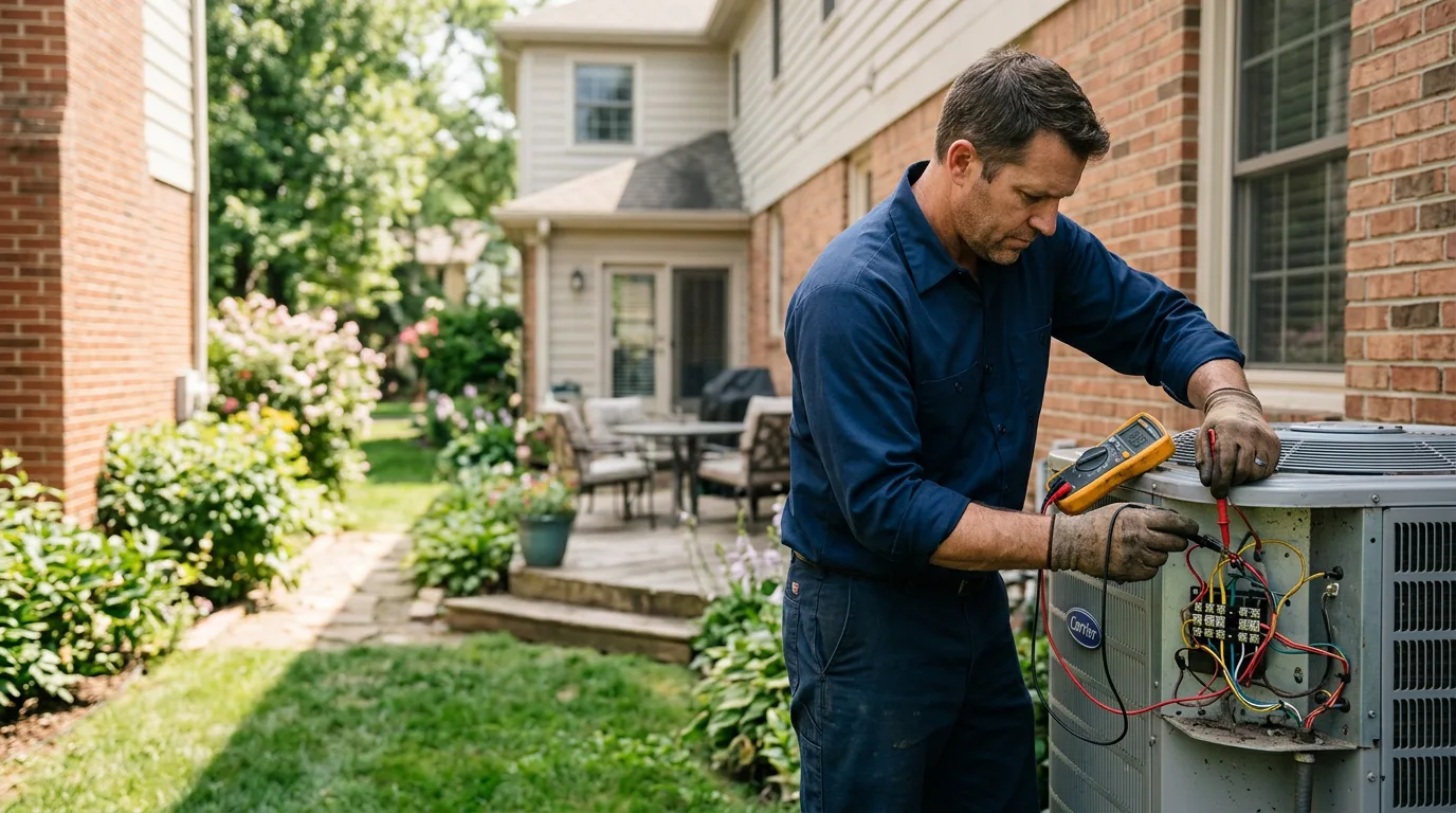 HVAC technician working near Hoffmeister, NY